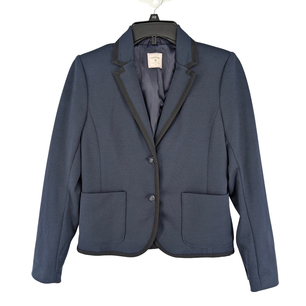 Gap The Academy Blazer Navy Blue‎ Size 0 Women's Single Breasted Button Front